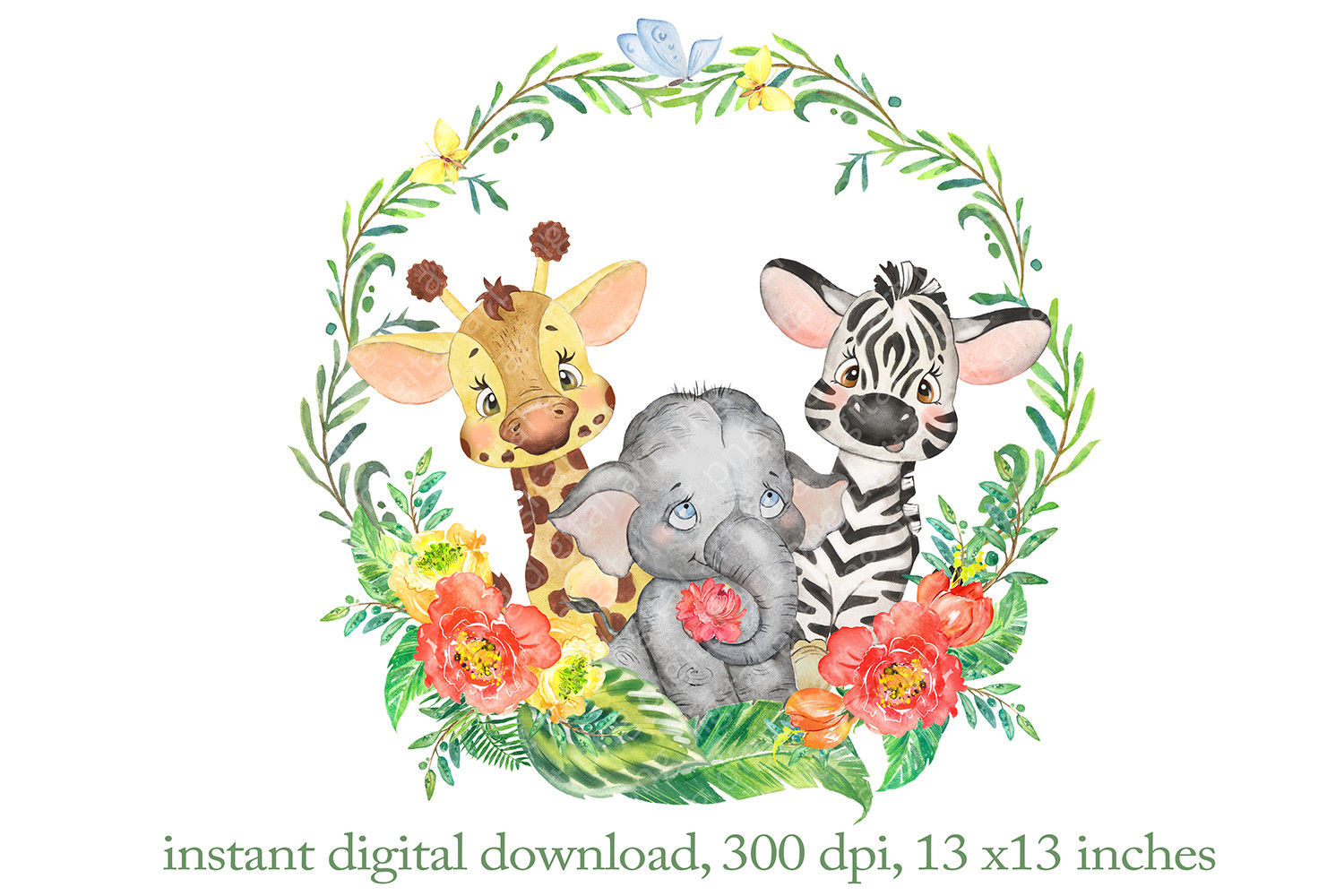 Wallpaper #03c4b Happy Jungle Safari Birthday Our Amhiraya Studio