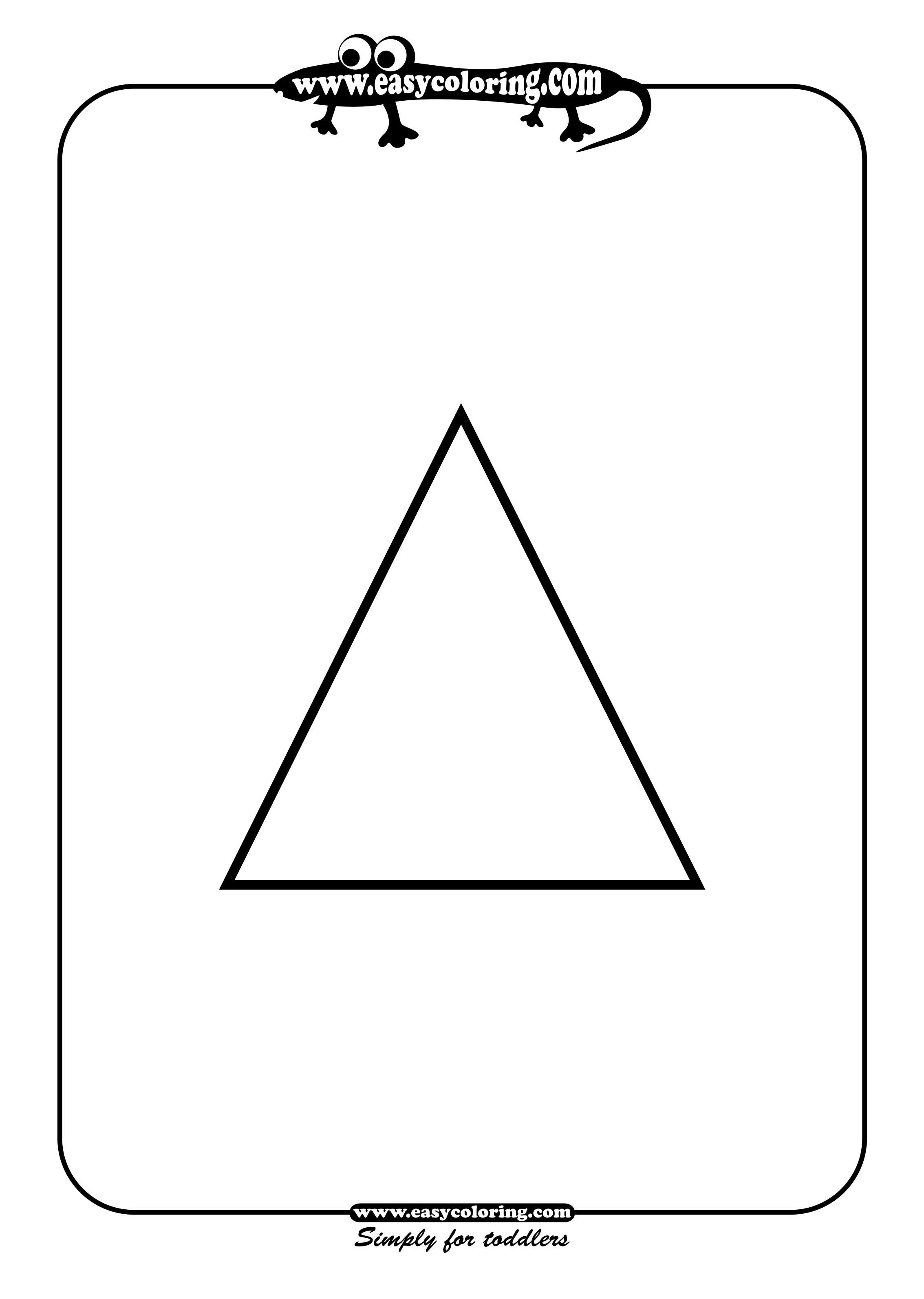 Wallpaper #Dbiz25IBJvJKYCmE9fje8 Triangle Simple Shapes Easy Coloring Pages for Toddlers