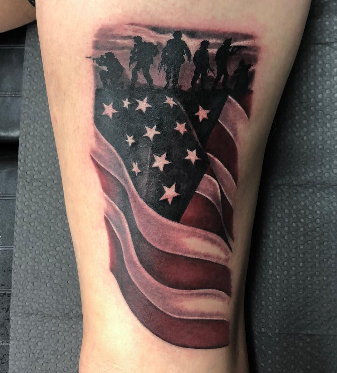 Wallpaper #dTGeNZMB5zzyi_yYplfS170 Us Flag Military Tattoo Veteran Ink