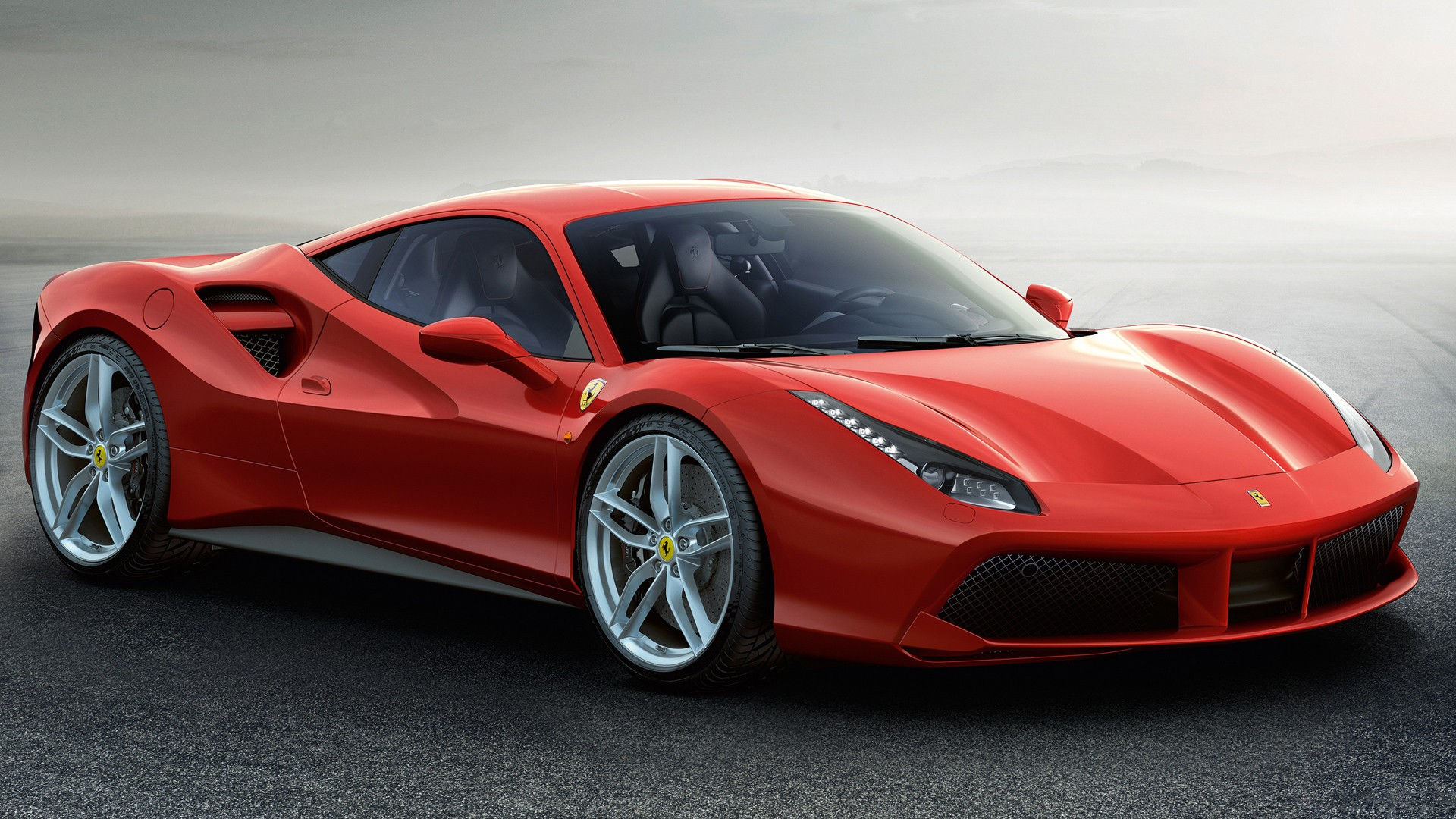 Wallpaper #kkWXlI4B7YBJg1BVcJ8s59 A Sleek Red Ferrari 488 Gtb Sports Car