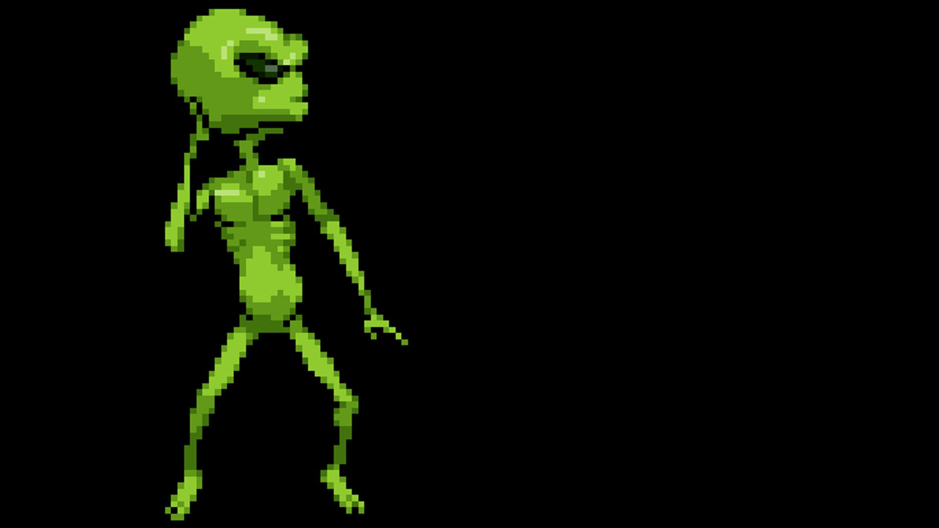 Wallpaper #YVanepcBsd6xcFiEltxK65 Pixelated Pixel Art Pixels 8 Bit Aliens Green Black Background