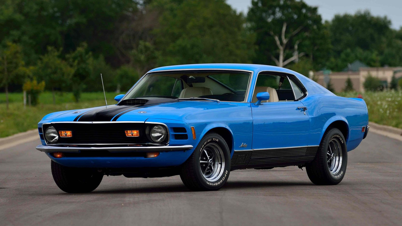 Wallpaper #D0UxkY4B7YBJg1BVHJ6H56 1970 Ford Mustang Mach 1 Fastback Cars Blue Wallpapers HD