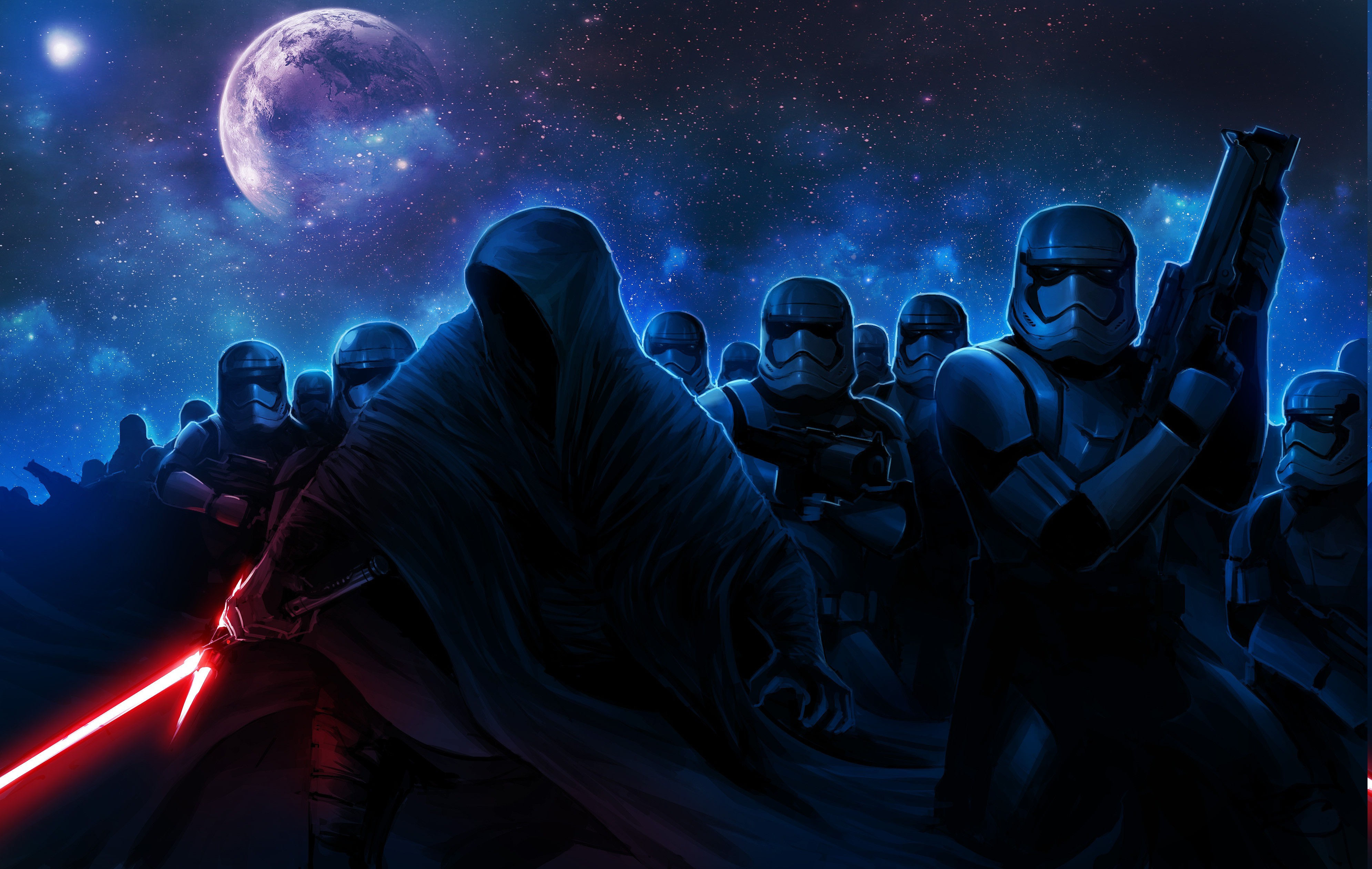 Wallpaper #428C2 Darth Vader, the Iconic Villain from Star Wars, Depicted in a Stunning Digital Art