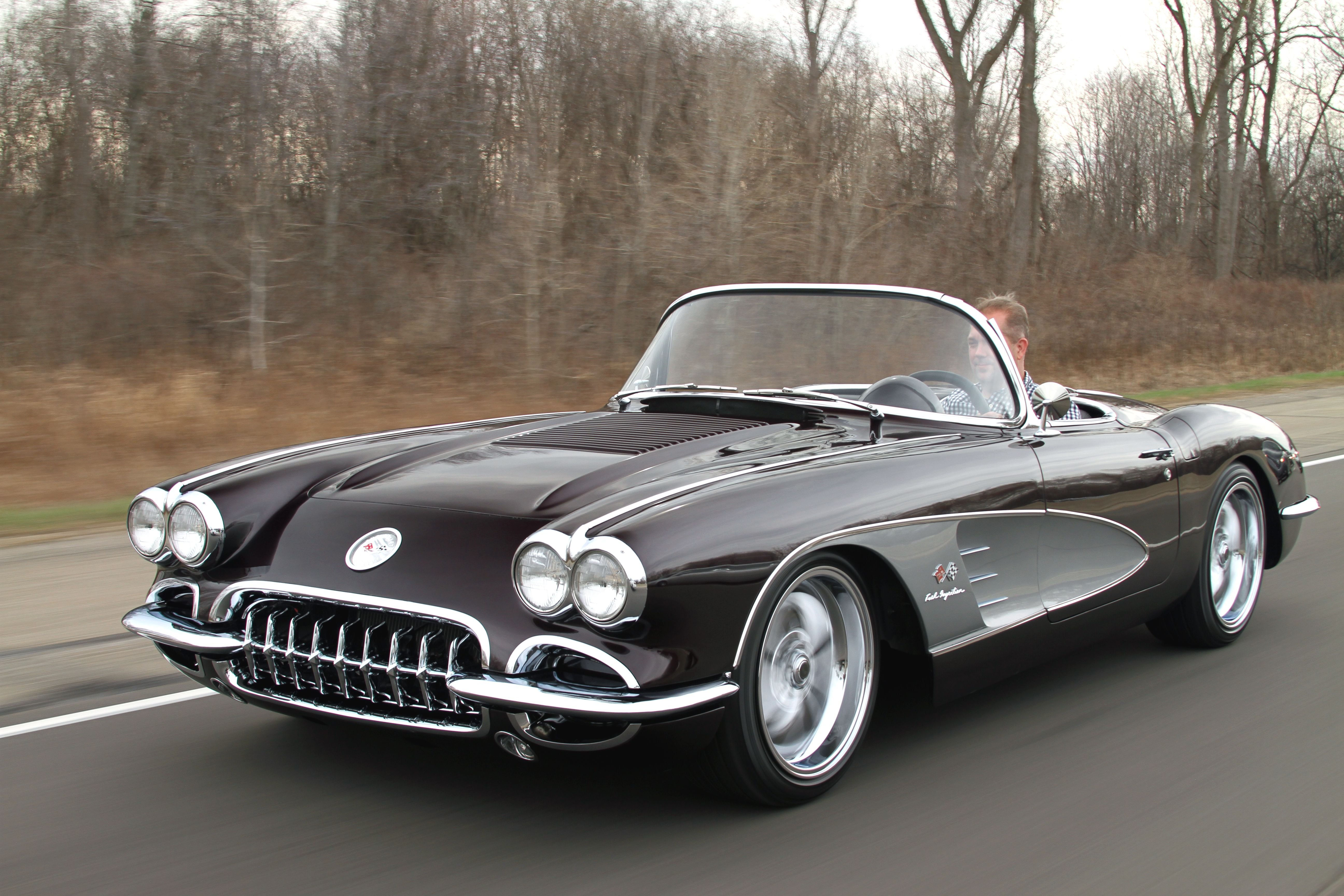 Wallpaper #ZSxtSpMB0E1QgA7wq_Y91 1958 Chevrolet Chevy Corvette C1 Cars Convertible Black