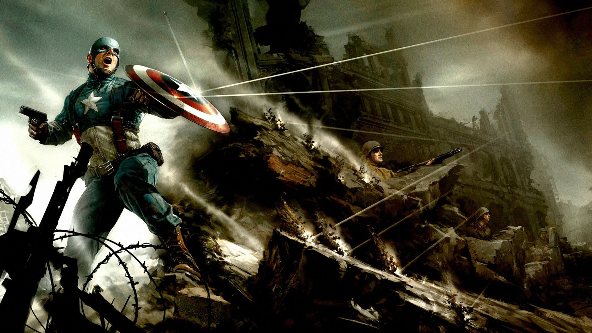 Wallpaper #kX2D8I4Bnwiau_P62Ab933 Fantasy Art Digital Art Captain America Wallpapers HD Desktop and