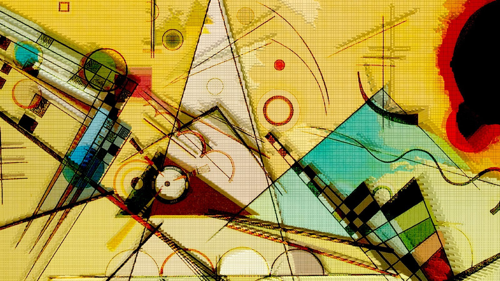 Wallpaper #52dQ-5IBSpphPi3-YpO8120 Wassily Kandinsky Painting Abstract Circle Triangle Geometry