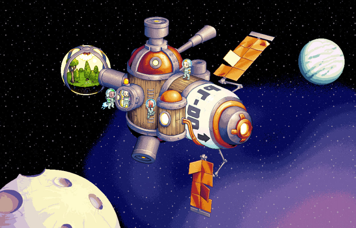 Wallpaper #YjGbNZMB5zzyi_yY1Fda168 Spineworld Pixel Art Space Astronaut Space Station Wallpapers HD