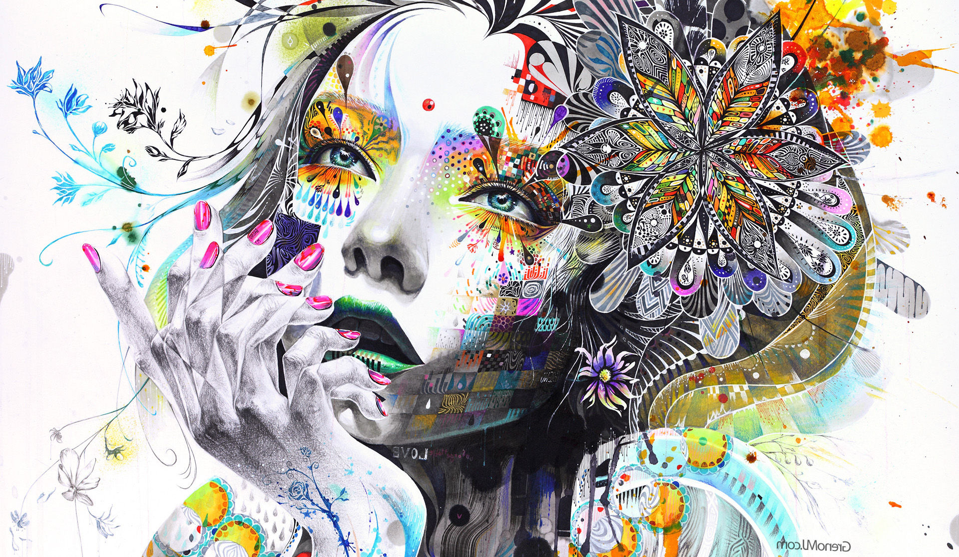 Wallpaper #A7CC0 Abstract Dreams Original Oil Painting Surrealism Handmade Art One