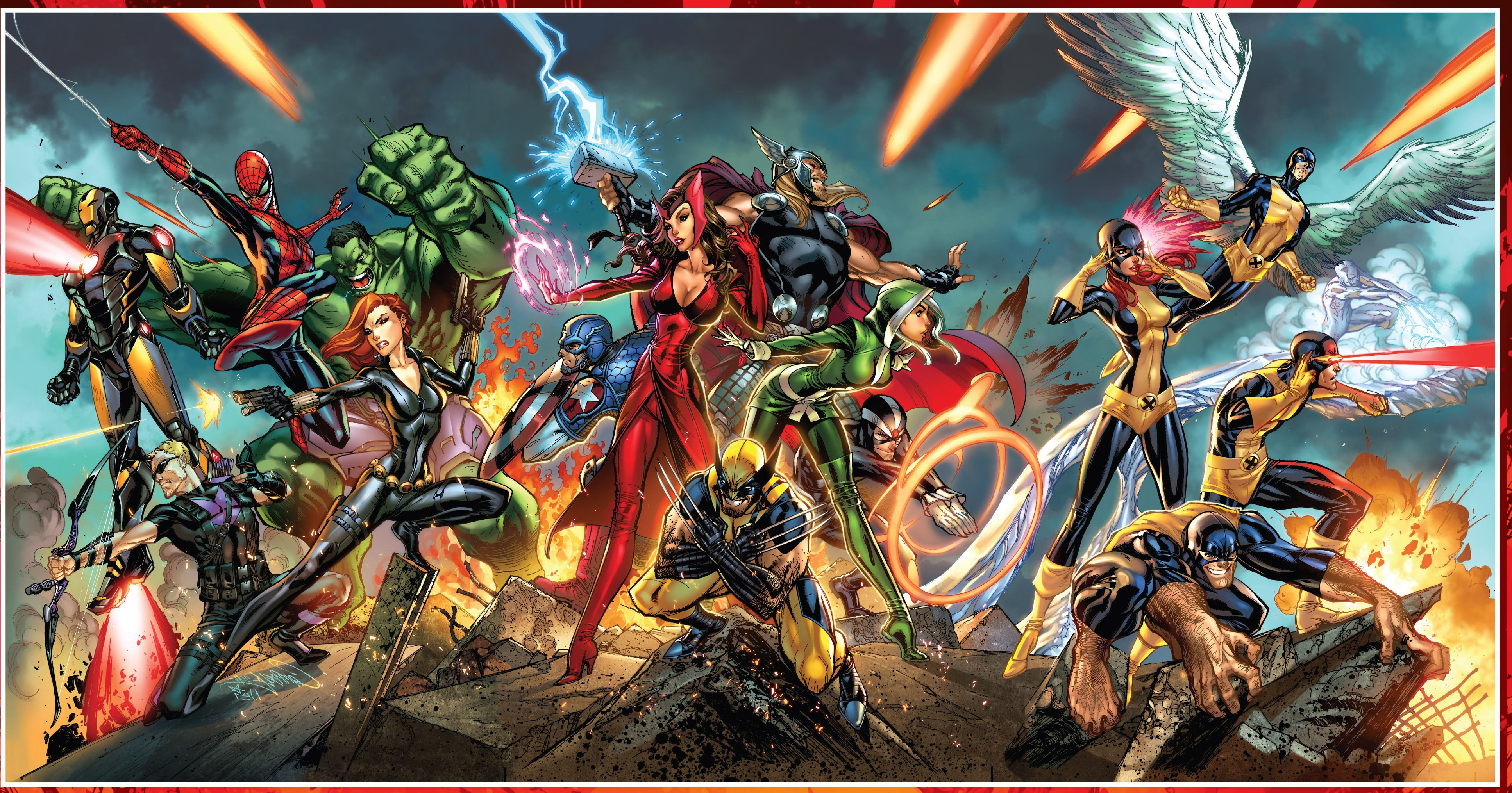 Wallpaper #IGcJ7pIBSpphPi3-hVvq101 Marvel Comics X Men Uncanny Avengers Wolverine Thor Scarlet Witch