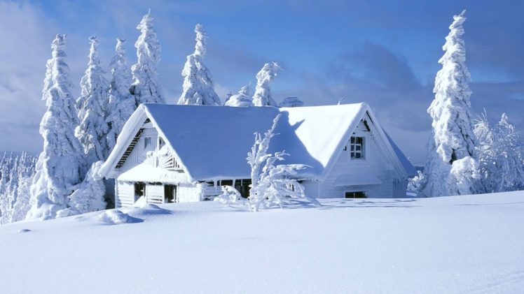 Wallpaper #yJyF4pIBZHQxiYarucCZ237 Nature Snow Forests Houses House