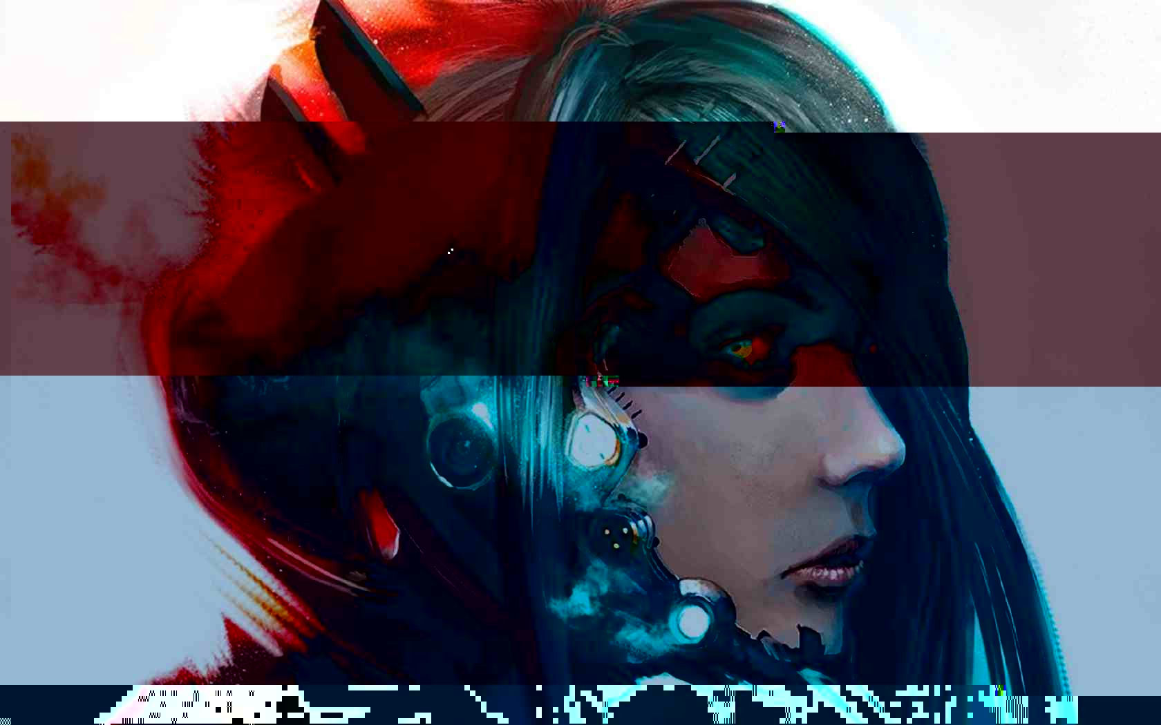 Wallpaper #fABW644BSdW8dNou_BHp6 Glitch Art Cyberpunk Cyborg Wallpapers HD Desktop and Mobile