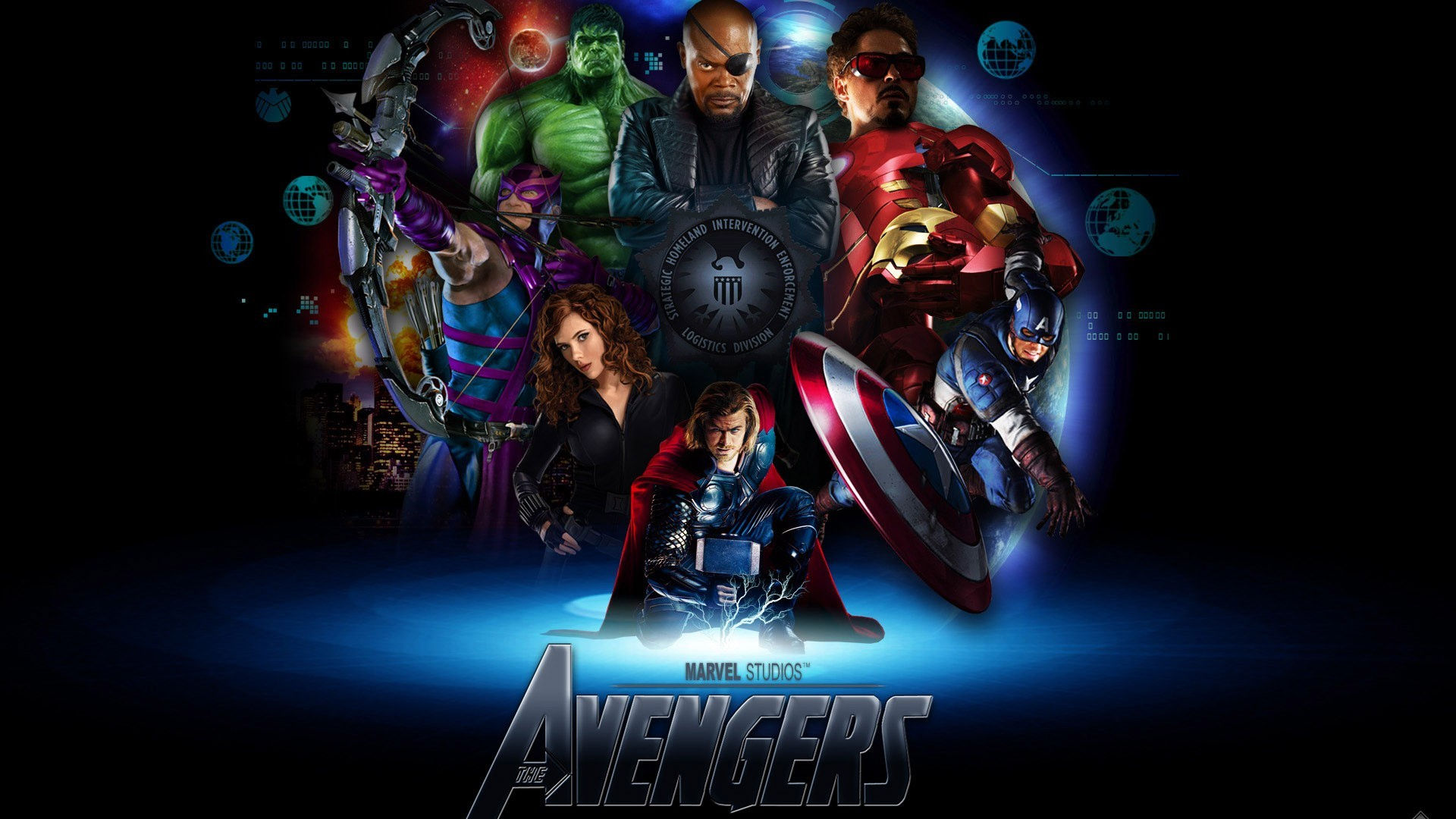 Wallpaper #nf-5aZMB3lSXT3zUSeUO276 Movies the Avengers Thor Iron Man Hawkeye Nick Fury Captain