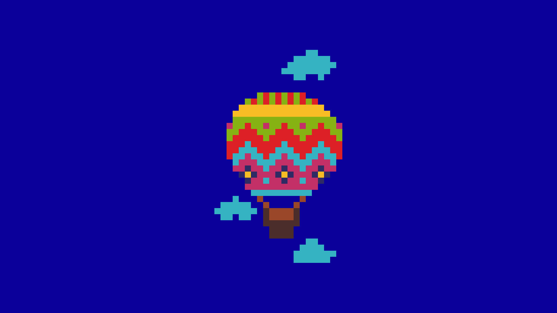 Wallpaper #a0D6MJMBJhL2WPbaiMSr144 Pixel Art Pixels Hot Air Balloons Clouds Wallpapers HD Desktop and