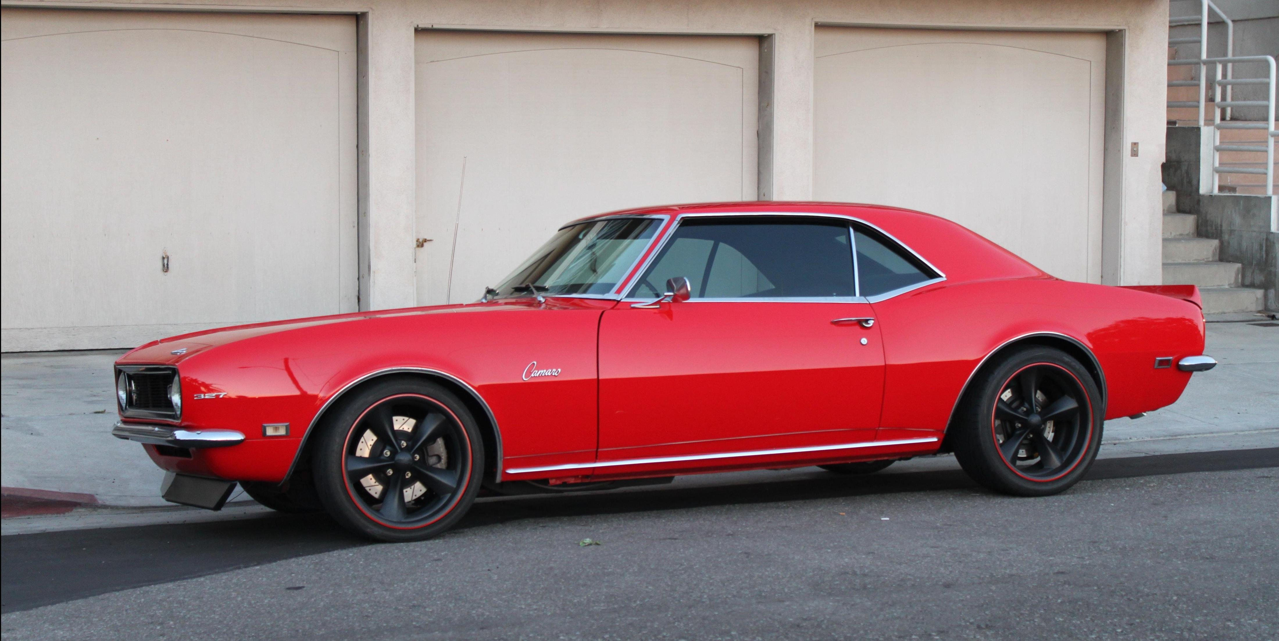 Wallpaper #t0Xlmo4B7YBJg1BVI6EY30 1968 Chevrolet Camaro 327 Streetrod Street Rod Muscle Red USA