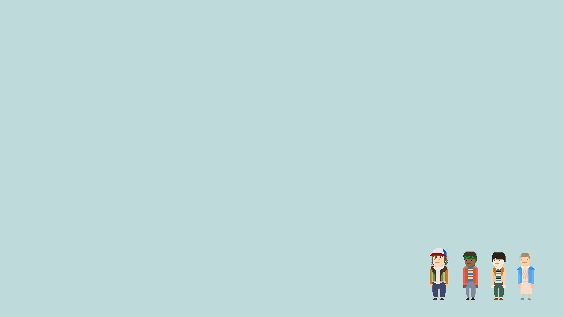 Wallpaper #YVanepcBsd6xcFiEltxK134 Pixel Art Stranger Things Simple Simple Background Minimalism