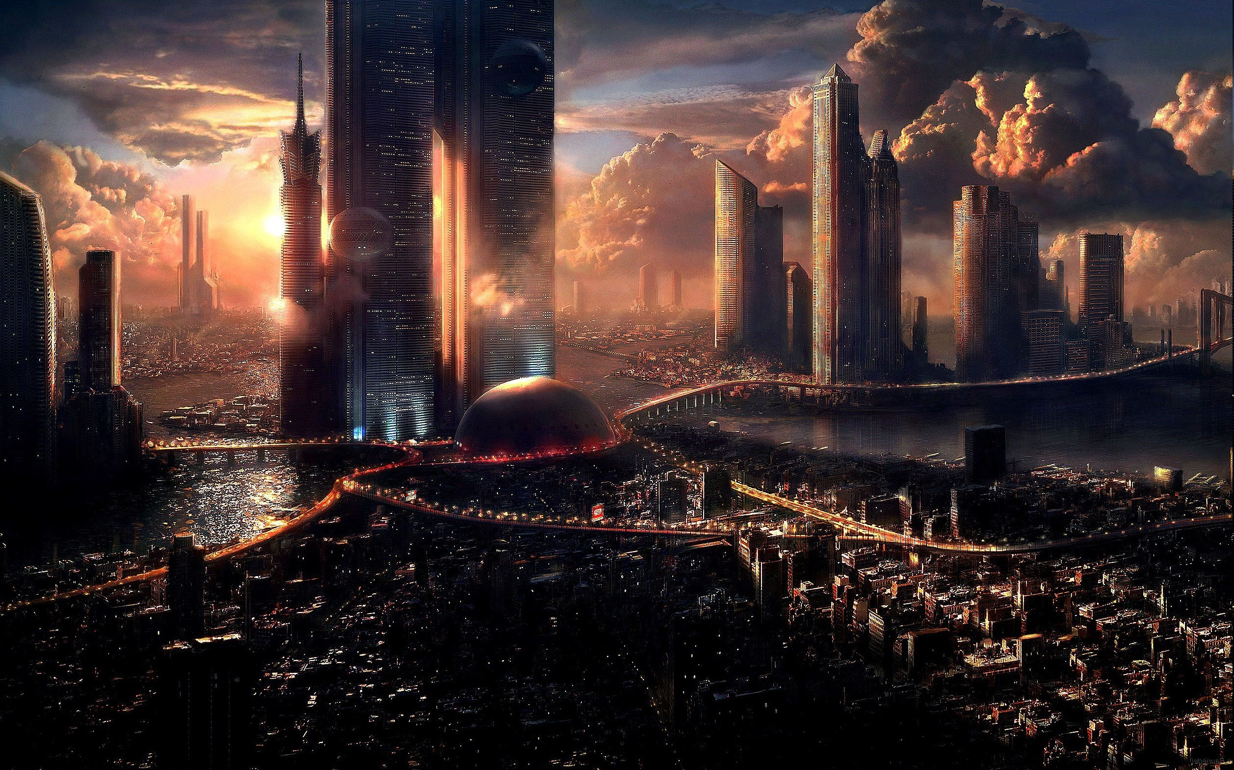 Wallpaper #J3058o4Bnwiau_P6HAuj12 Artwork Concept Art Fantasy Art City Futuristic Wallpapers HD
