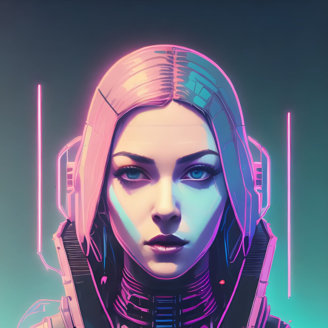 Wallpaper #kupIU5MBlwTYPL18XQoi88 Cyberpunk Girls 15 Illustrations for Design or Characters Profile in
