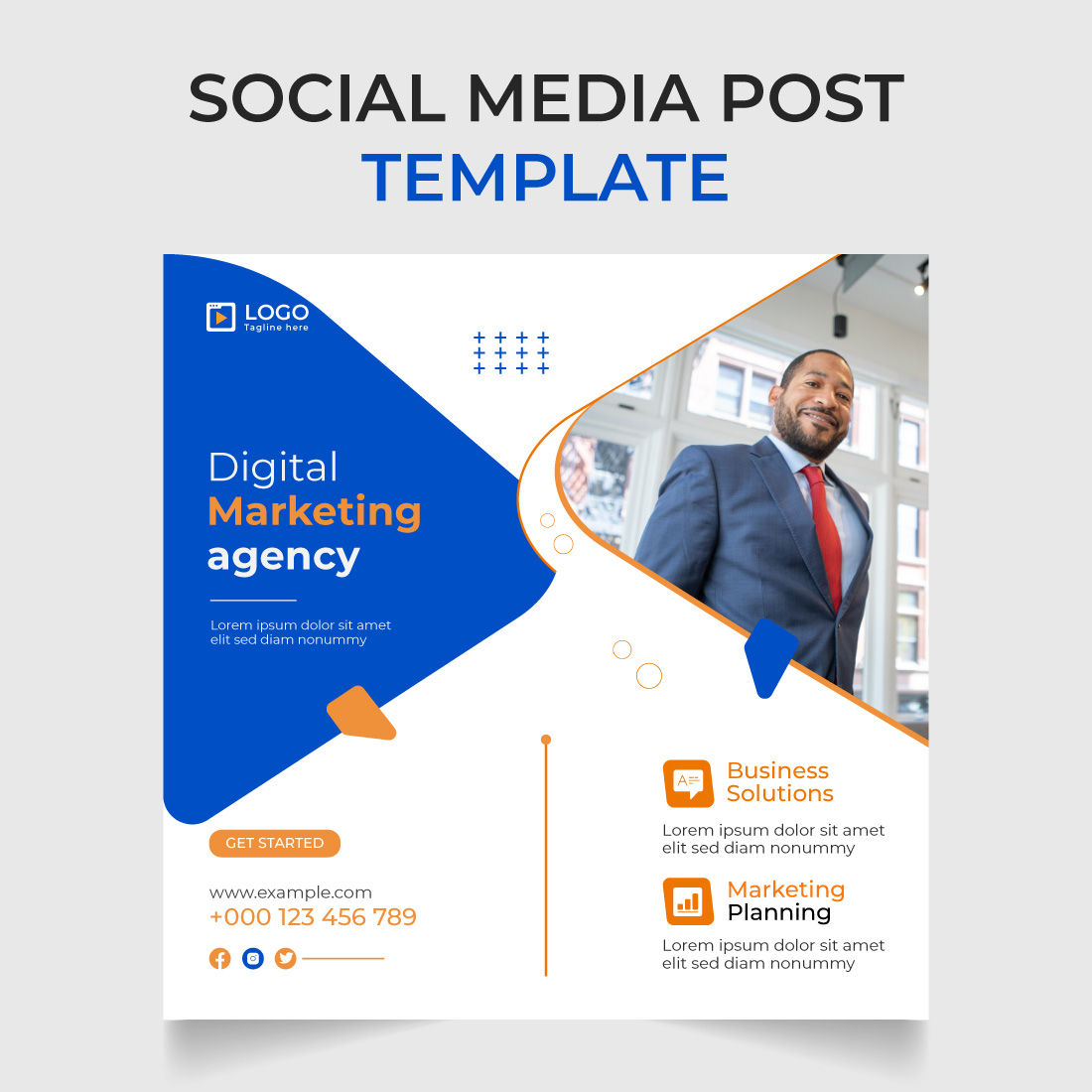 Wallpaper #lWe_75IBSpphPi3-ZGNL305 Digital Marketing and Business Social Media Post Design Vector