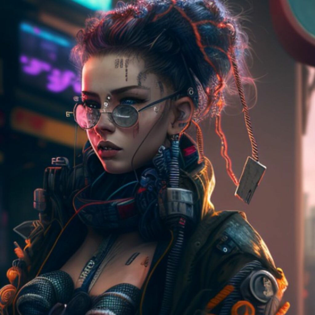 Wallpaper #pmd085IBSpphPi3-WnWB13 Cyberpunk Character Masterbundles