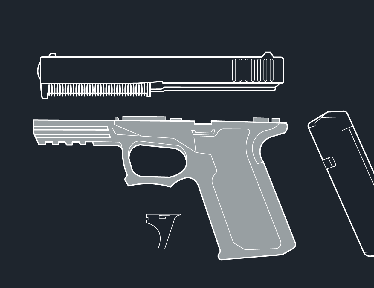 Wallpaper #ba14b Muh Ghost Gun 3D Printed G19 with Rugged Obsidian 45 Nfa