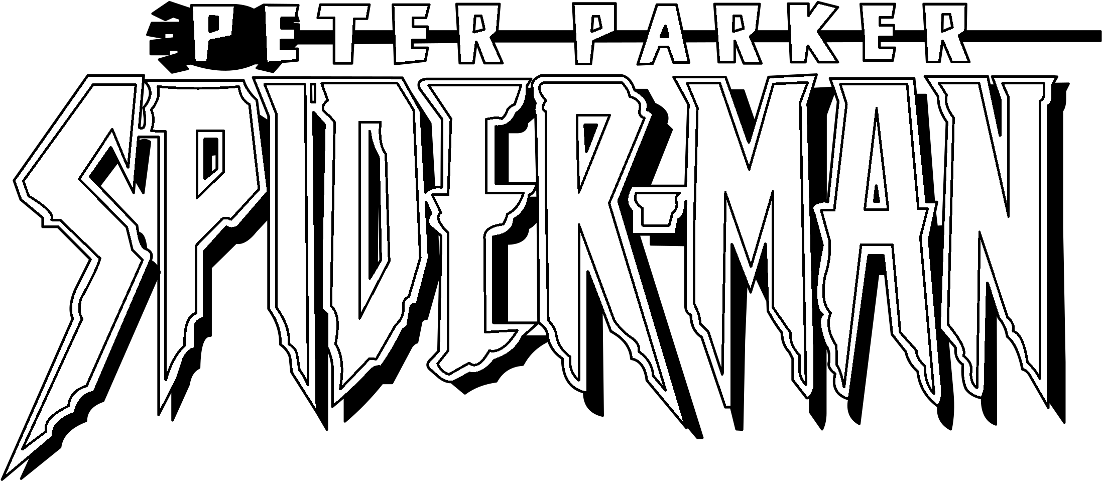Wallpaper #9GhiHpMBSpphPi3-GCjM276 Black and White Spiderman Logo