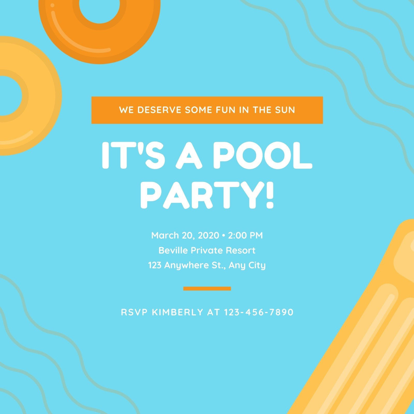 Wallpaper #3mcL6pIBSpphPi3-uUR9240 Canva Birthday Swim Party Customize Summer Party Invitation Instant