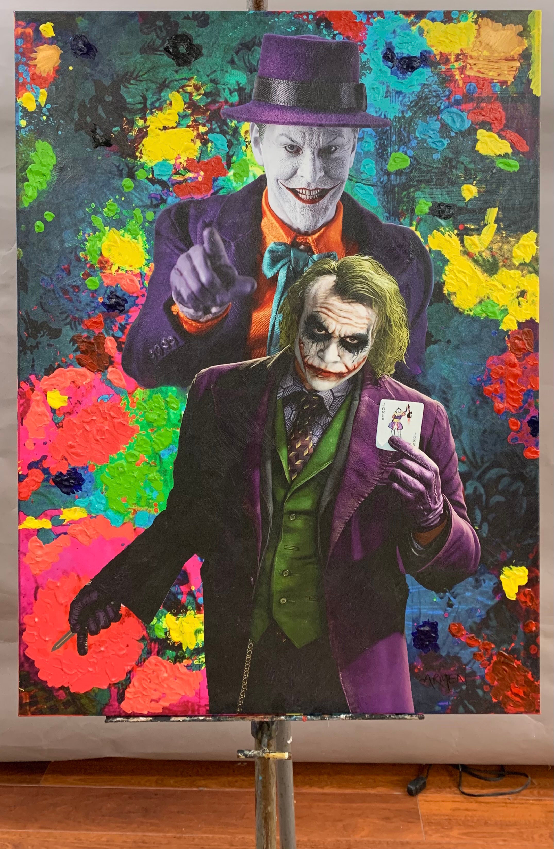 Wallpaper #AGeC-pIBSpphPi3-h5EP285 Charitybuzz Jokers Jack Nicholson Heath Ledger Original Artwork