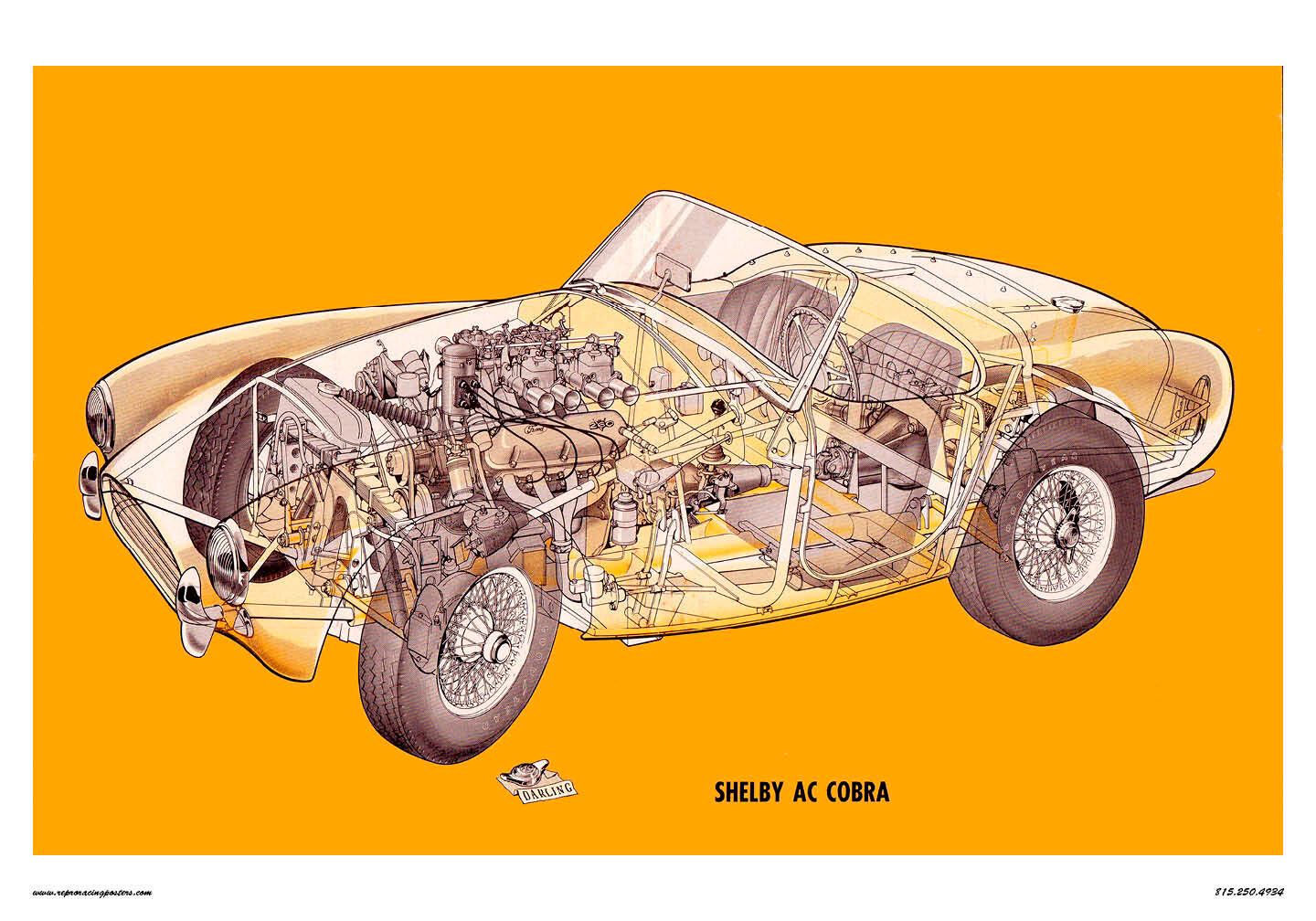 Wallpaper #GWjrFpMBSpphPi3--Q2Q293 Shelby a C Cobra Cut a Way Vintage Reproduction Racing Posters