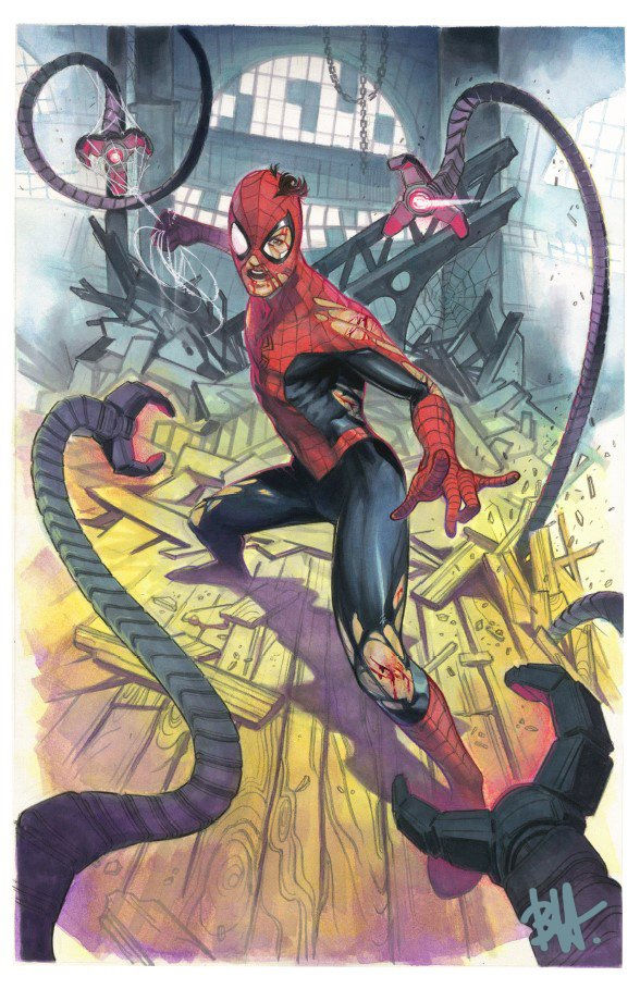 Wallpaper #Zrgr2pIBJvJKYCmE8vAv190 Spider Man vs Doc Ock Benharveyart