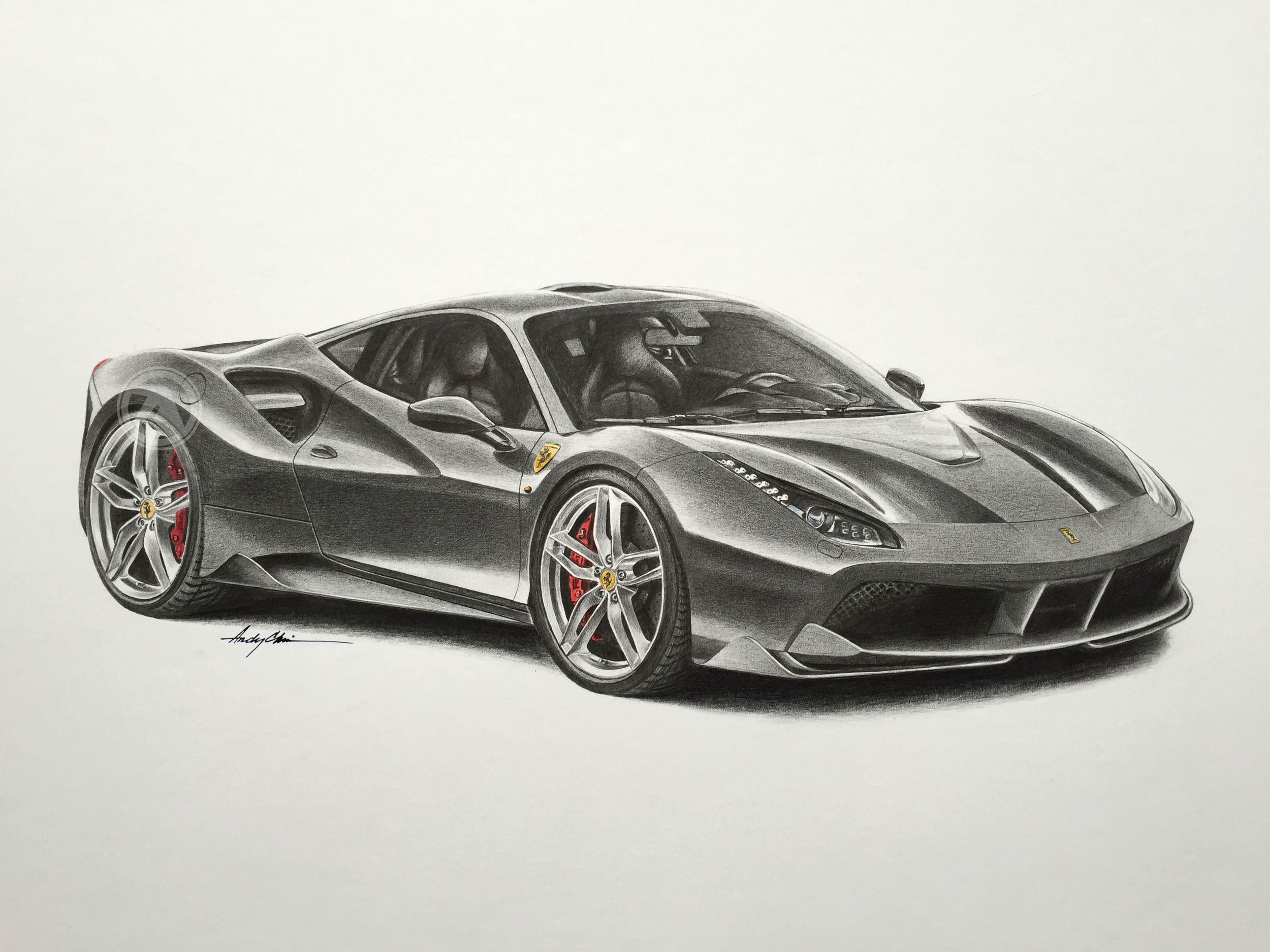 Wallpaper #v2i5HJMBSpphPi3-7yNc27 Ferrari Drawings in Pencil