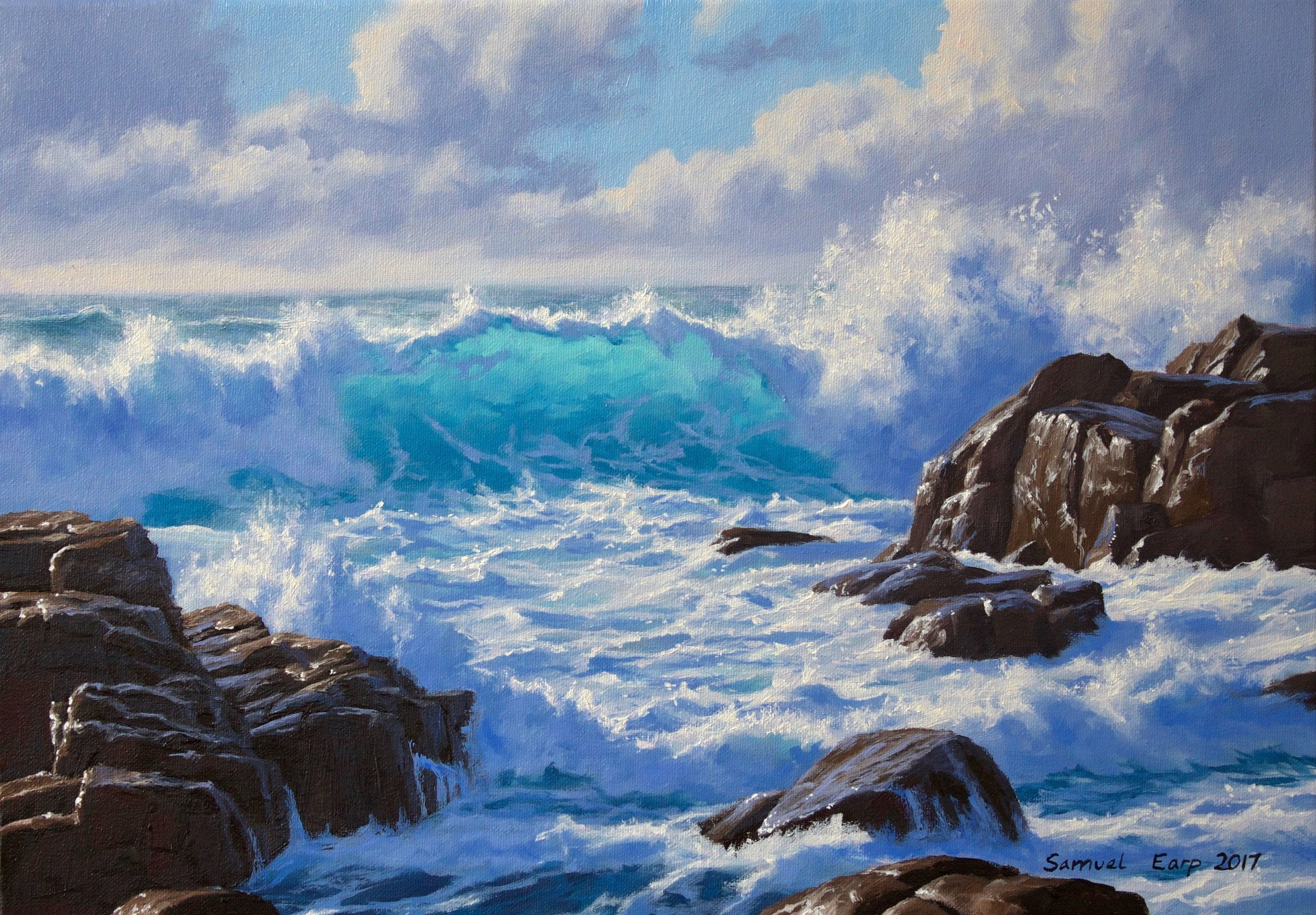 Wallpaper #eLjwjZIBJvJKYCmEXNmI5 How to Paint a Dramatic Seascape Samuel Earp Artist