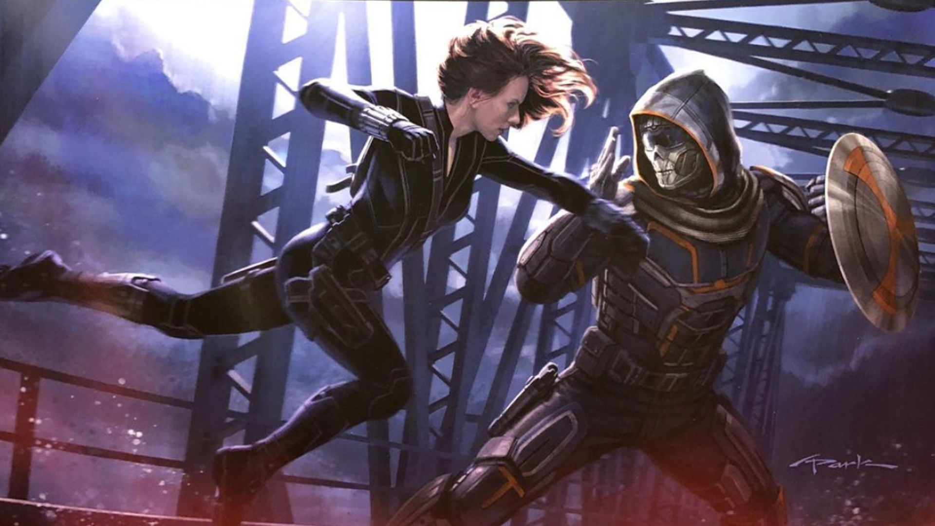 Wallpaper #a2cIEJMBSpphPi3-ivE_42 Black Widow Movie Poster Art Shows Black Widow Fighting Taskmaster