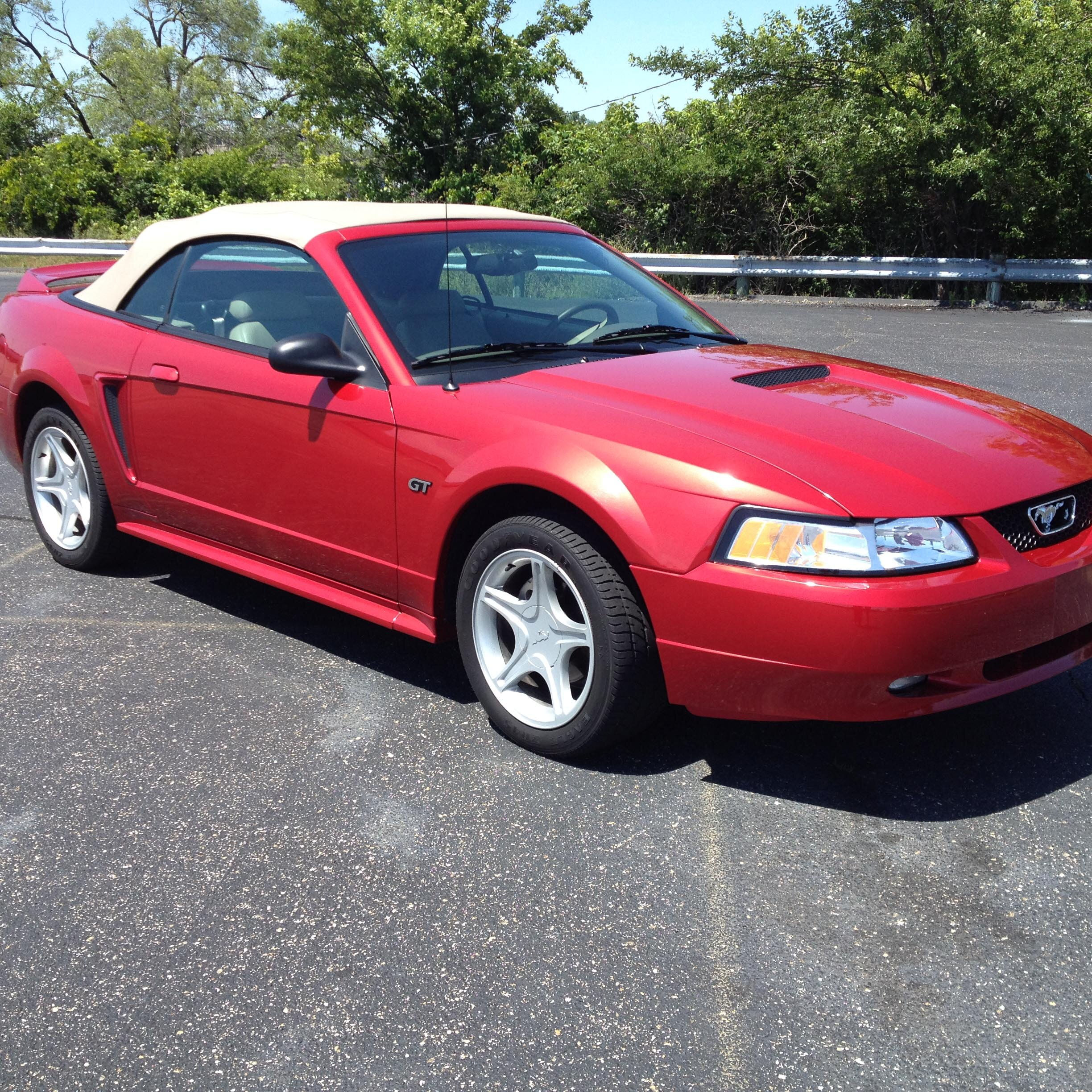 Wallpaper #gz9aPJMBLiIJ4c9OqZF5191 For Sale 2000 Ford Mustang GT Convertible Laser Red Tan Soft Top 4