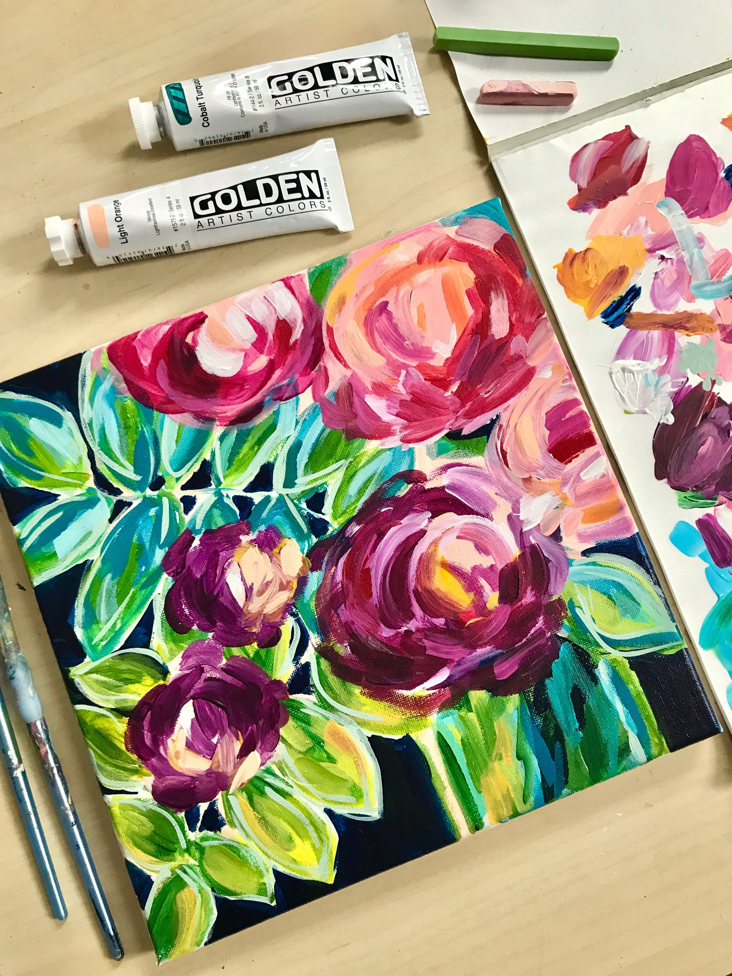Wallpaper #GWenCJMBSpphPi3-rMze368 Easy Online Flower Painting Classes Acrylic Painting for Beginners