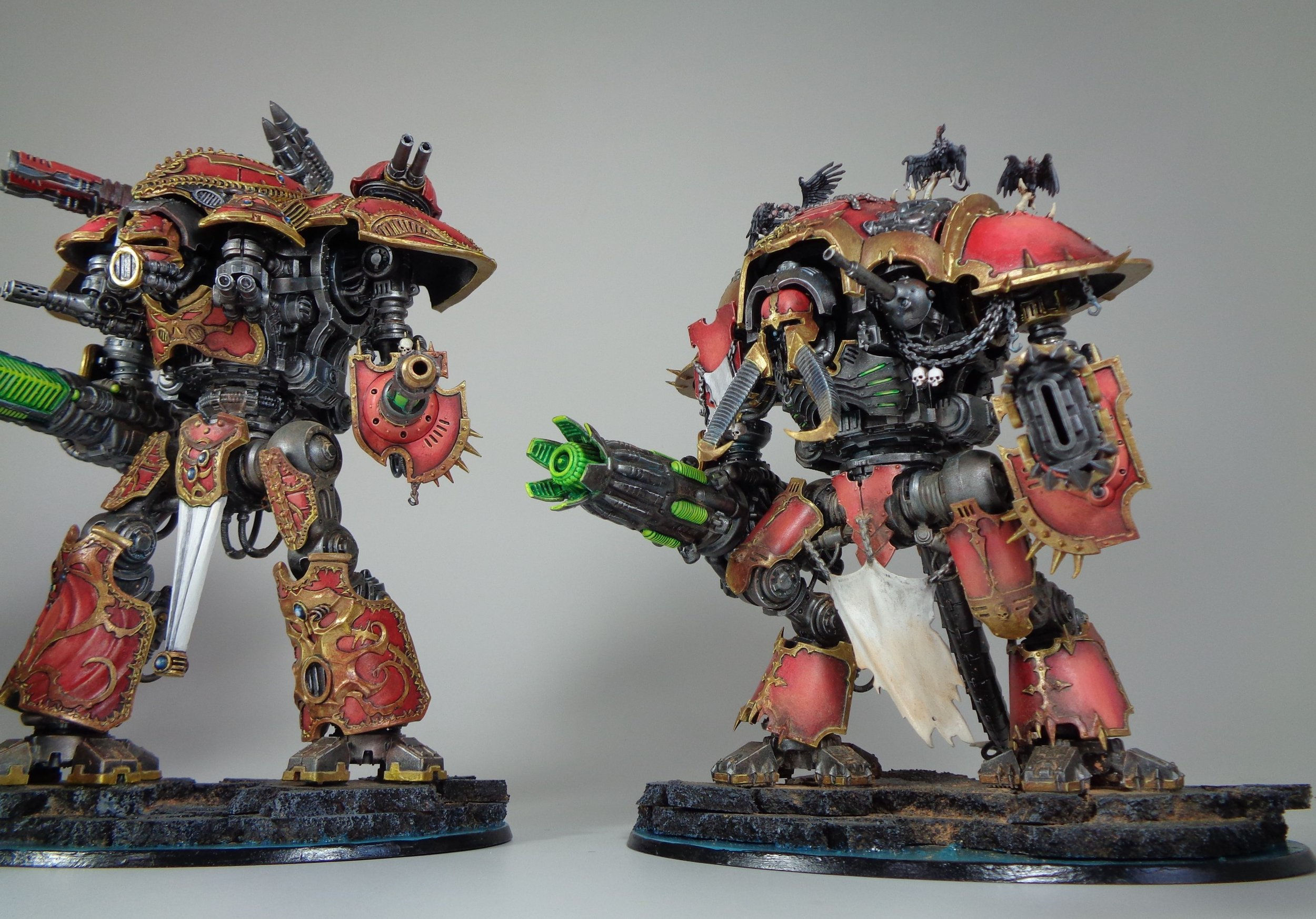 Wallpaper #5XfXJ5MB-pgBXx60OqfB252 Painting Converted 40k Chaos Knights Paintedfigs Miniature Painting