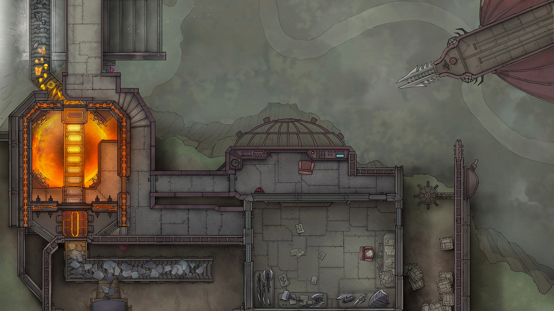 Wallpaper #YWfx8JIBSpphPi3-EGk470 Steampunk Warforged Factory Czepeku Maps
