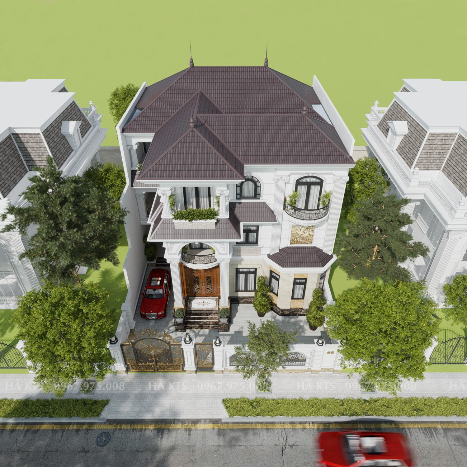 Wallpaper #qmd-DJMBSpphPi3-ad6B356 8777 Sketchup Classical Villa Exterior Model Download by Ha