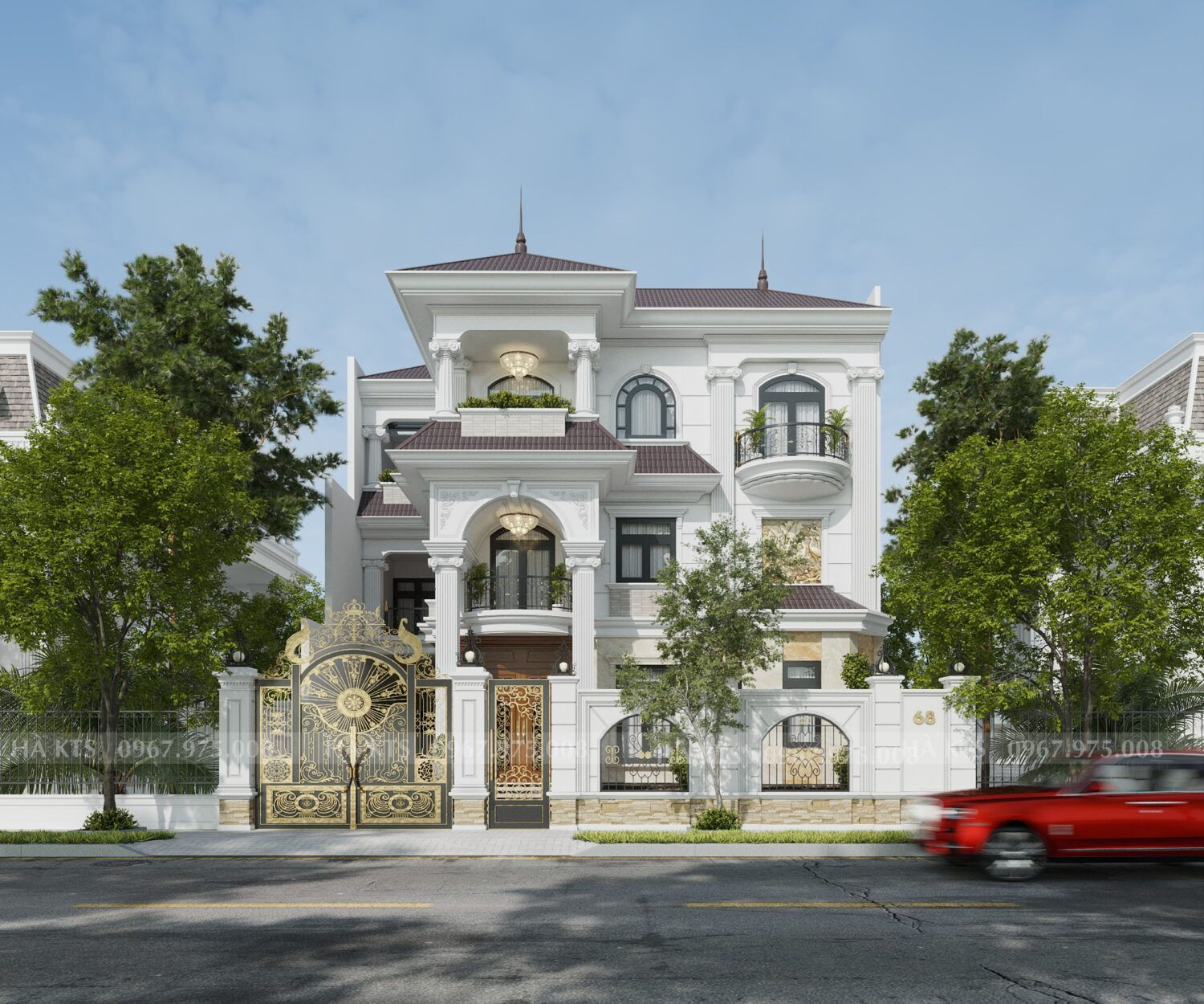 Wallpaper #qmd-DJMBSpphPi3-ad6B221 8777 Sketchup Classical Villa Exterior Model Download by Ha