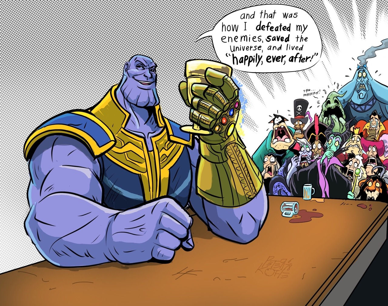 Wallpaper #QaUlOJMBVBiSkHCamY2g214 When the Disney Villains Met Thanos After Infinity War the Marvel