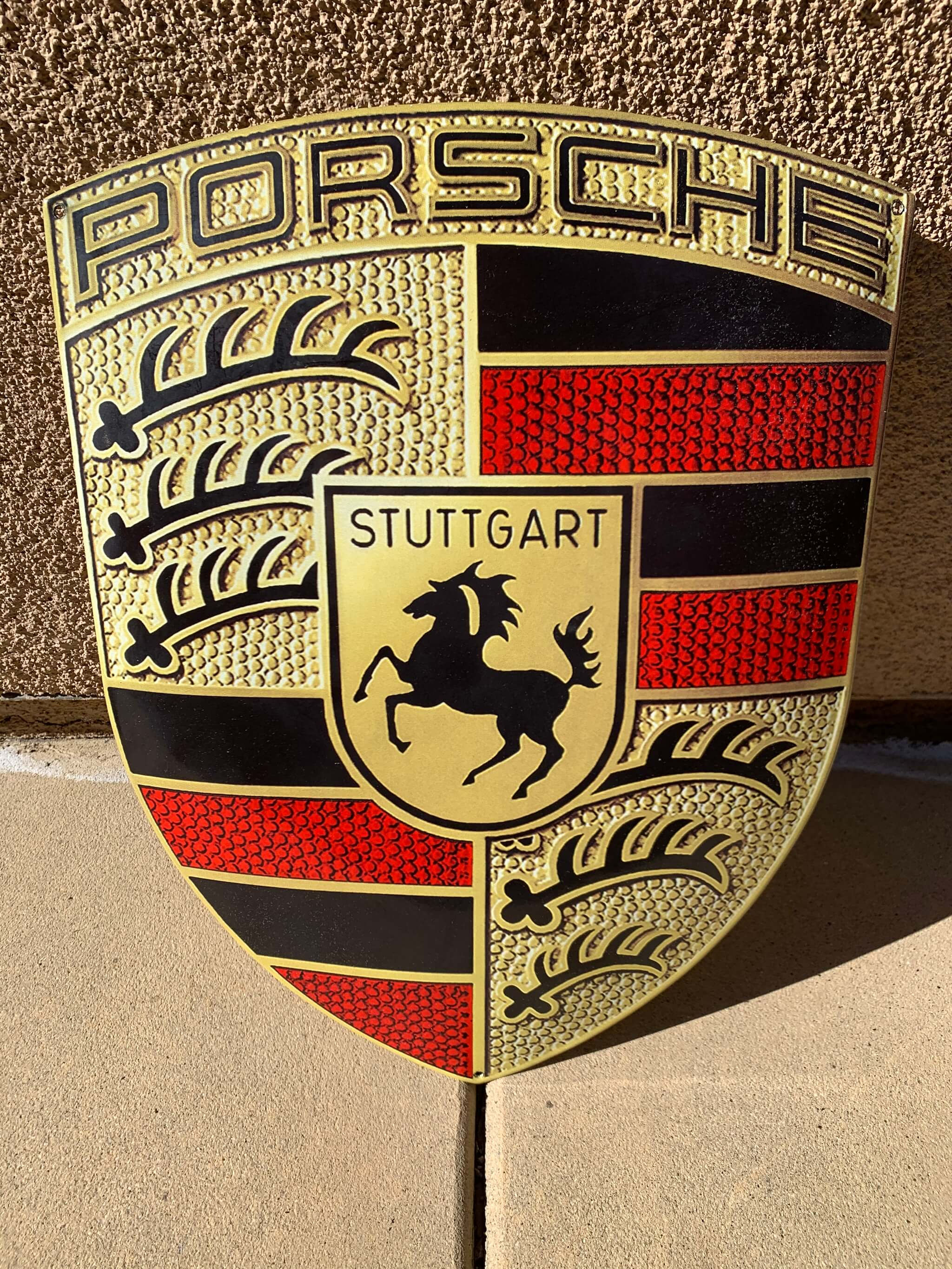 Wallpaper #Vc6CJZMB71dOy6JZRBQr22 Place Bid Authentic Enamel Porsche Crest 12 X 15 12 Pcarmarket