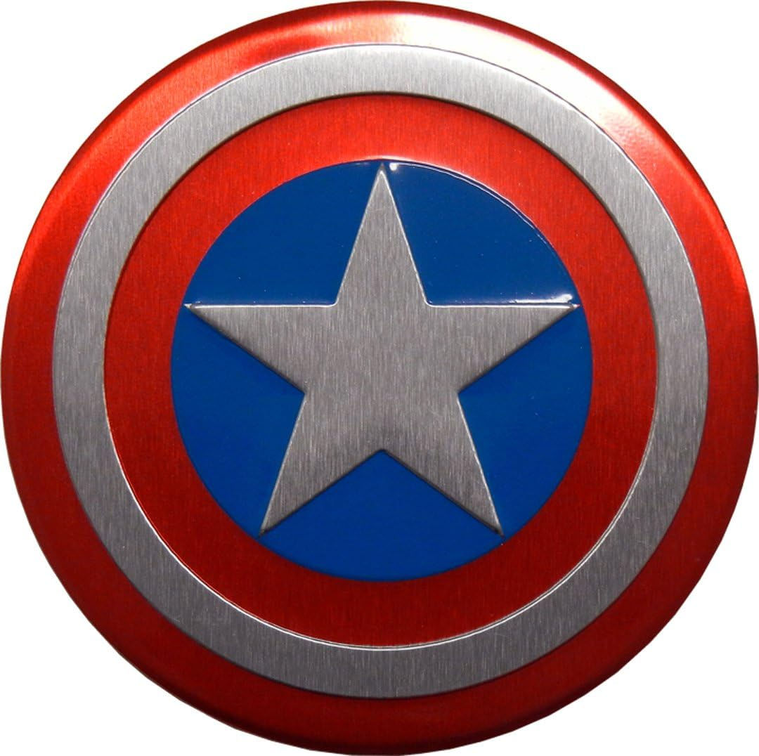 Wallpaper #J3ORgo4BFI5NbQksvBnS41 Captain America Marvel Comics Superhero Shield Emblems Real Aluminum