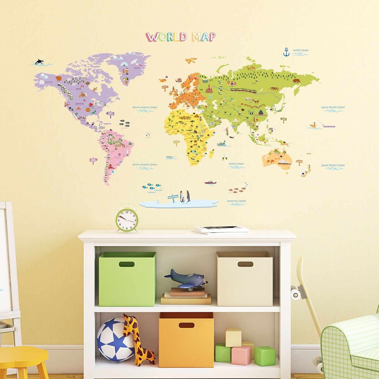 Wallpaper #4xmYM48BtGB6xQ78DprB45 Buy Decowall Dat 1306n Colourful World Kids Wall Stickers Wall Decals