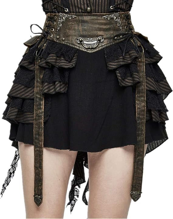 Wallpaper #_bmH3pIBJvJKYCmESQX081 Devil Fashion Womens Steampunk Short Skirt Punk Style Stage