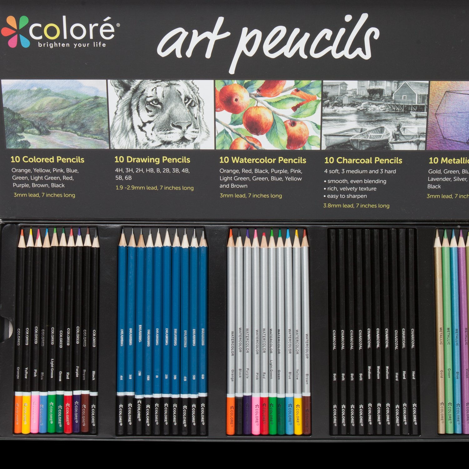 Wallpaper #OBqEUJMB1yWOL4qgwYA7269 Buy Colore Premium Art Pencils Pack 50 Assorted Pencil Set for