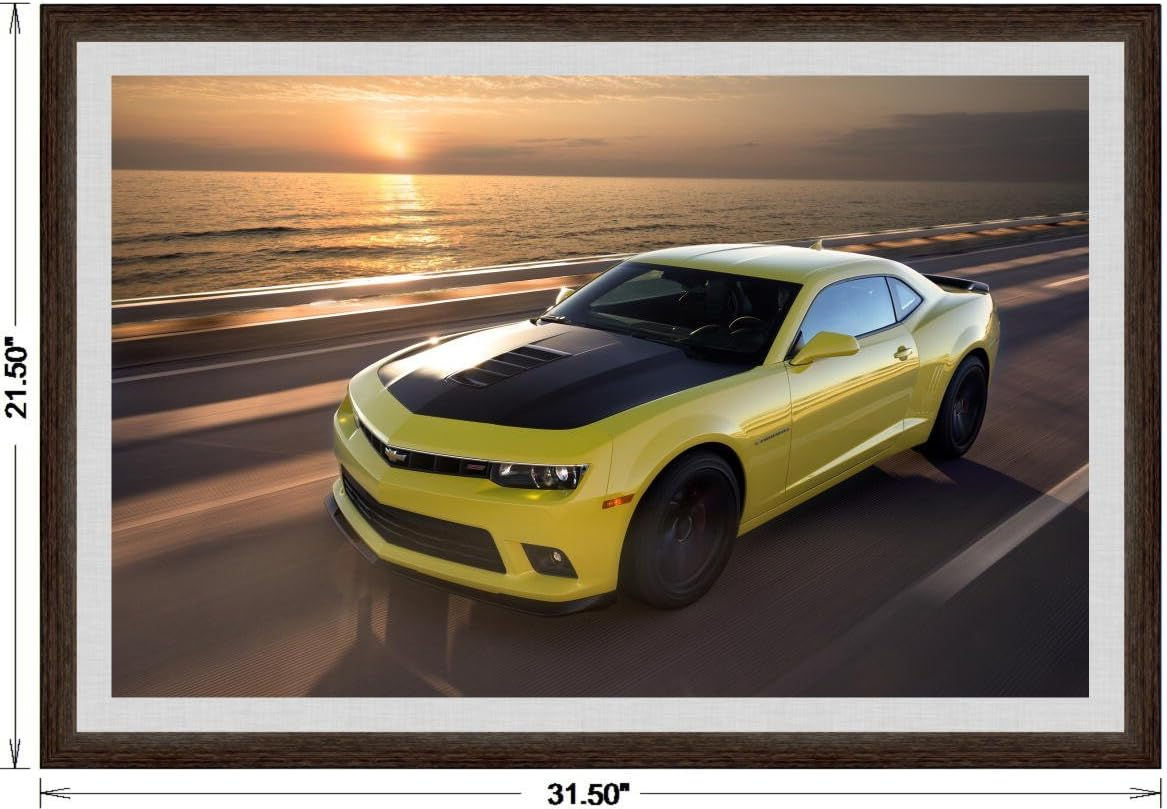 Wallpaper #yhm8HI8BtGB6xQ78WXVO53 Amazoncom Chevrolet Camaro 1le 2014 Framed Car Art Poster Print