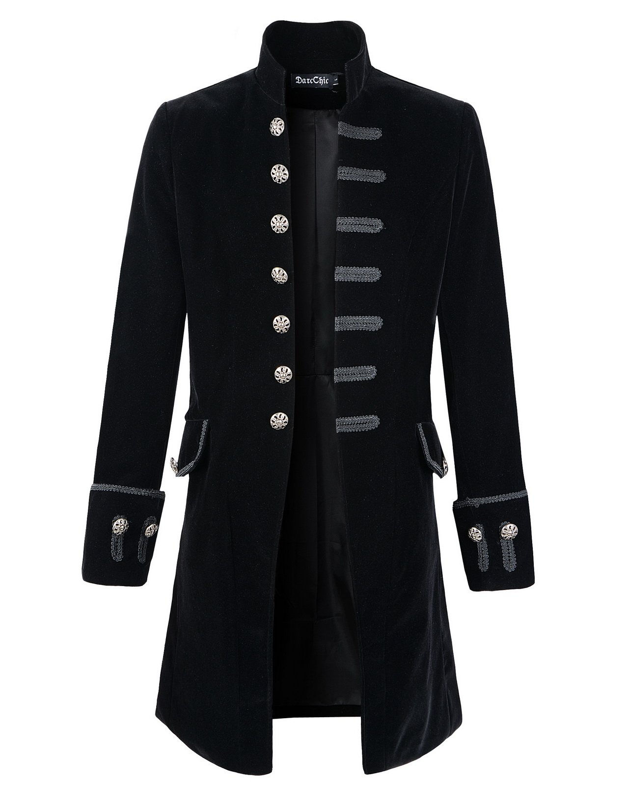 Wallpaper #kyxGSZMB0E1QgA7wmPIG5 Darcchic Mens Velvet Goth Steampunk Victorian Frock Coat Xxl Black