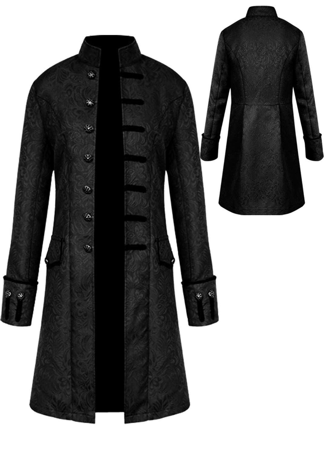 Wallpaper #kyxGSZMB0E1QgA7wmPIG52 Mens Vintage Tailcoat Jacket Goth Long Steampunk Formal Gothic