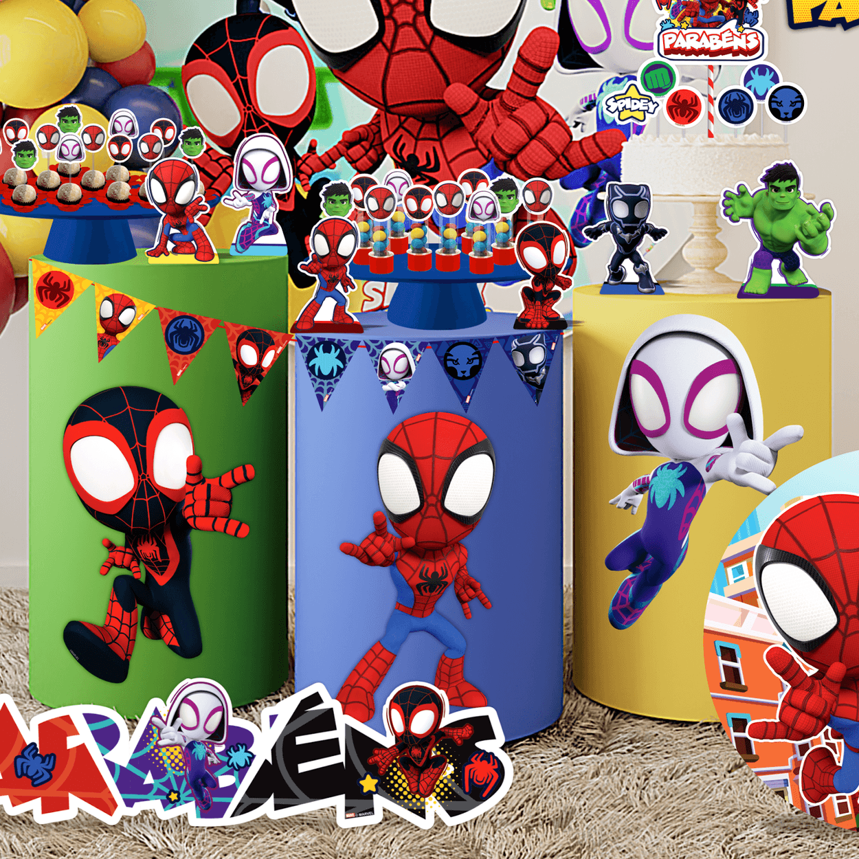 Wallpaper #xfSCOpMBKFX8bn3rw3gp120 Painel Spidey Ghost Spider No Magazine 25 De Marco Festas Da 25